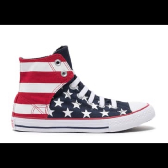 Converse Shoes - NWOT Converse Stars Stripes High Tops Americana